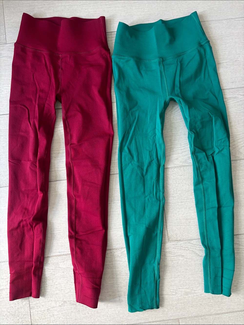 Fabletics Teal and Wine Women's High-Waist Leggings